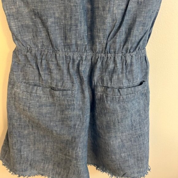 Anthropologie Sanctuary X Montana Front Tie Chambray Romper- Size Medium - Picture 7 of 9